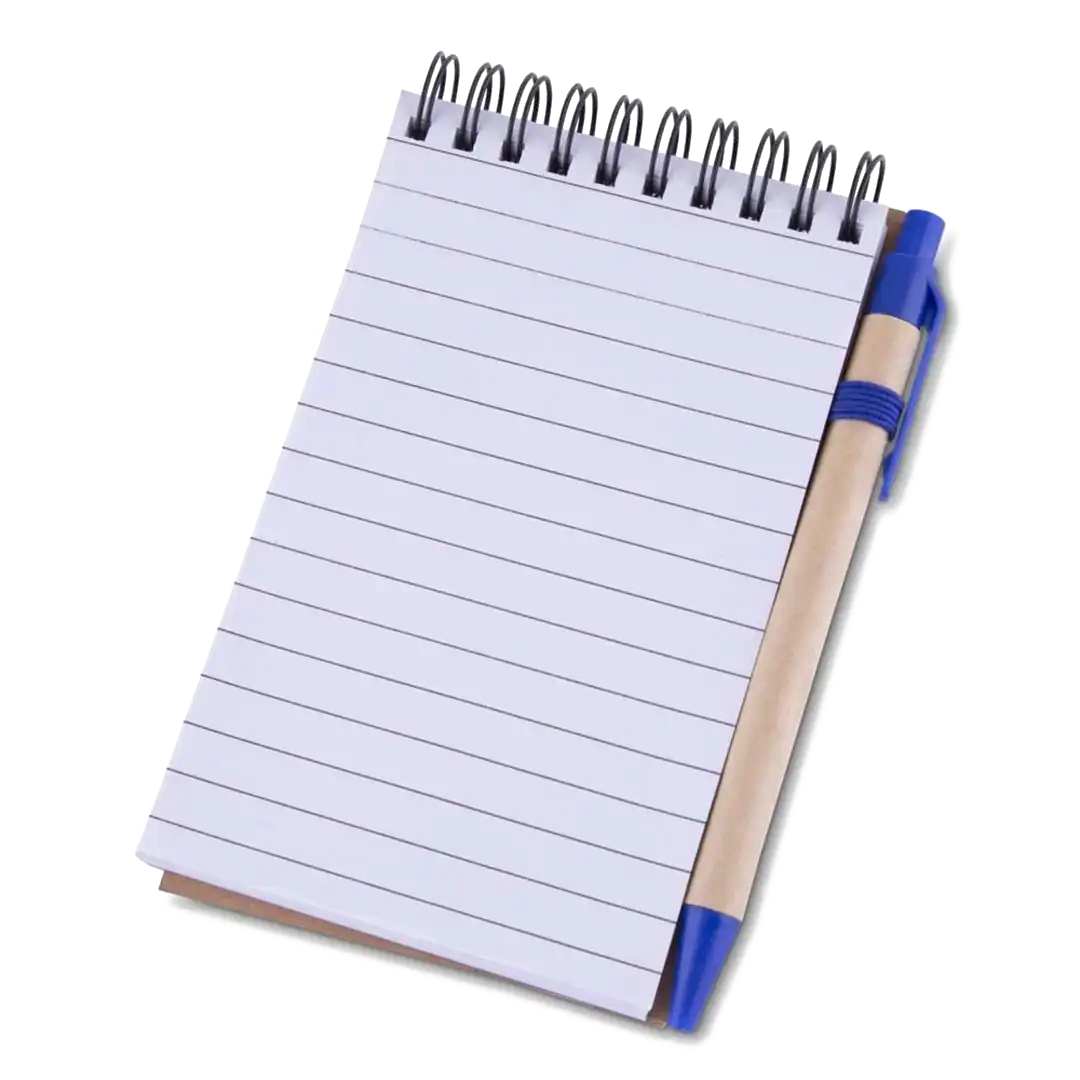 Bloco de Anotações Kraft com Caneta