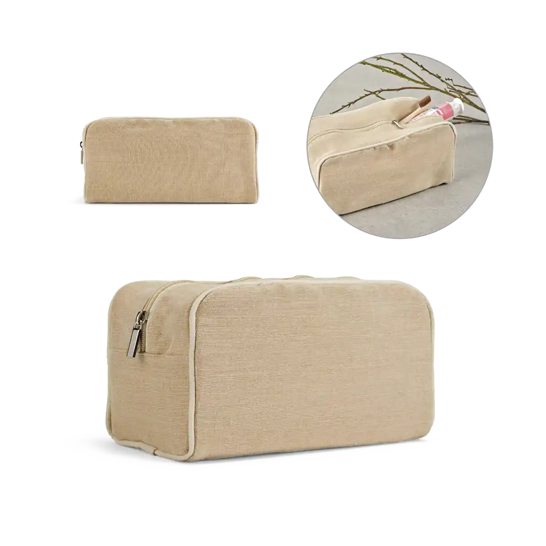 Bolsa de cosméticos em juco