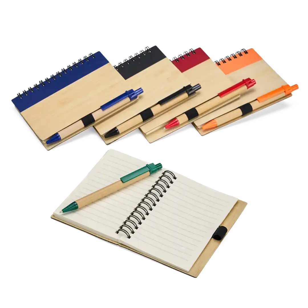 Caderno com capa em casca de bambu