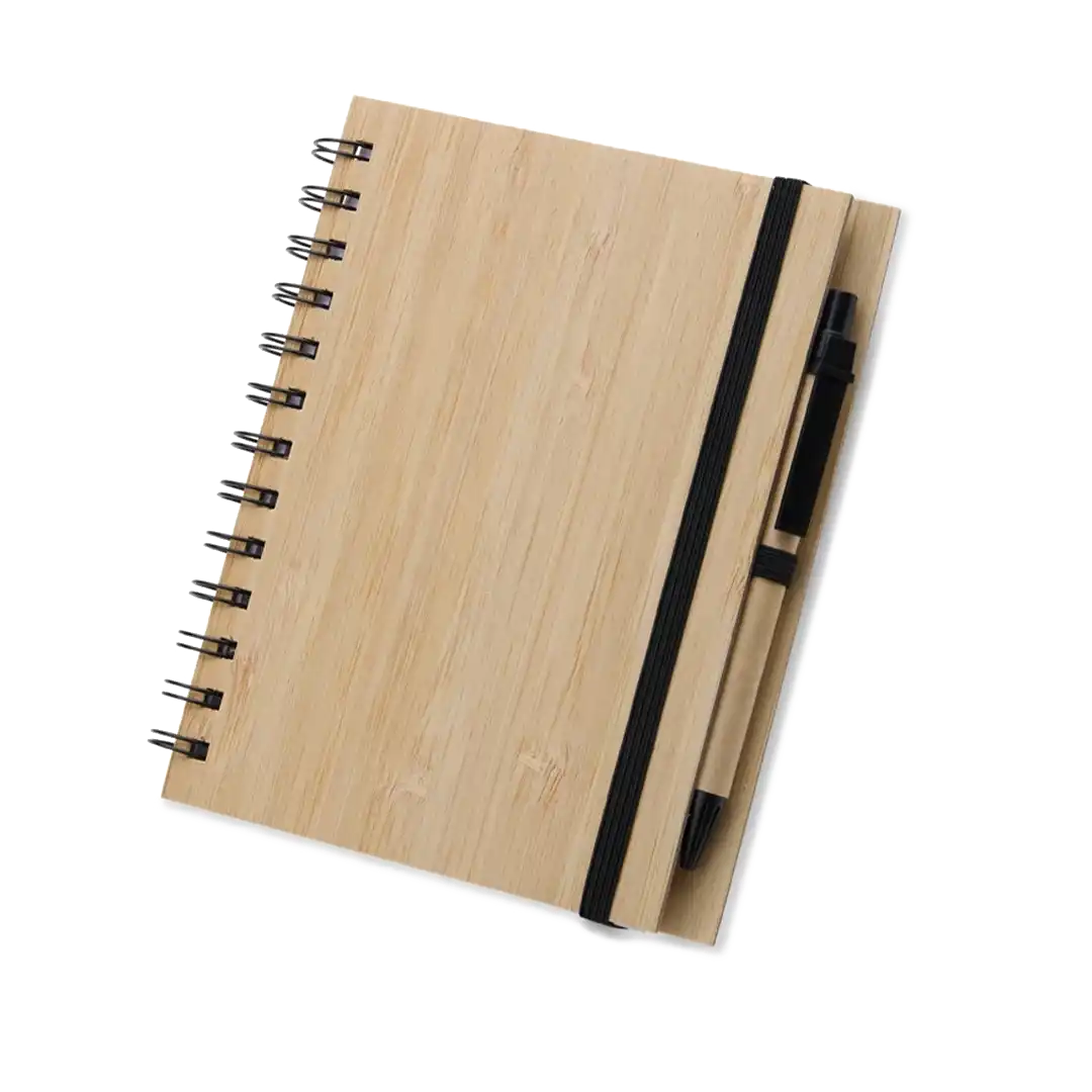 Caderno de Papelão com Caneta