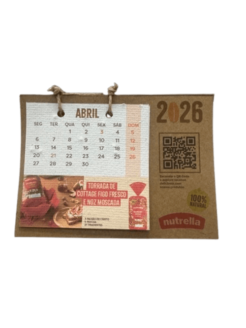 Calendário Papel Semente 9x9cm