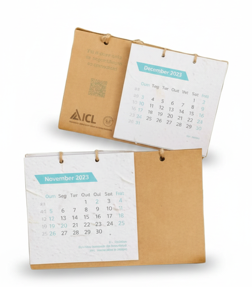 Calendário Papel Semente 9x9cm