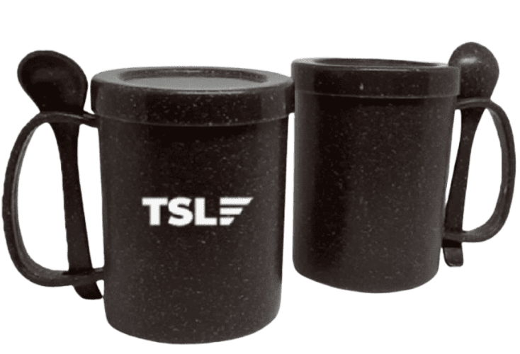 Caneca Fibra de Coco com Tampa