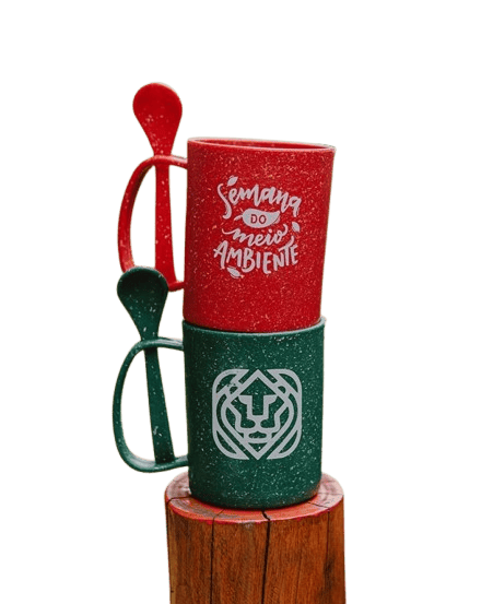 Caneca Fibra de Madeira Colorida