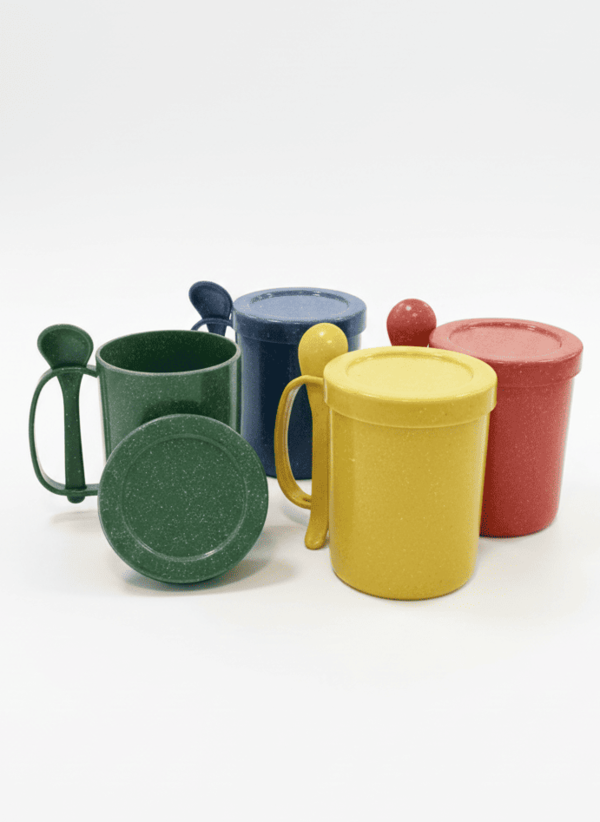 Caneca com Tampa Fibra de Madeira