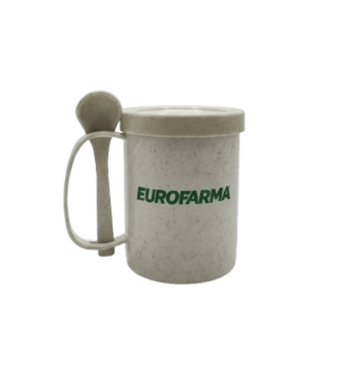 Caneca Fibra de Bambu com Tampa