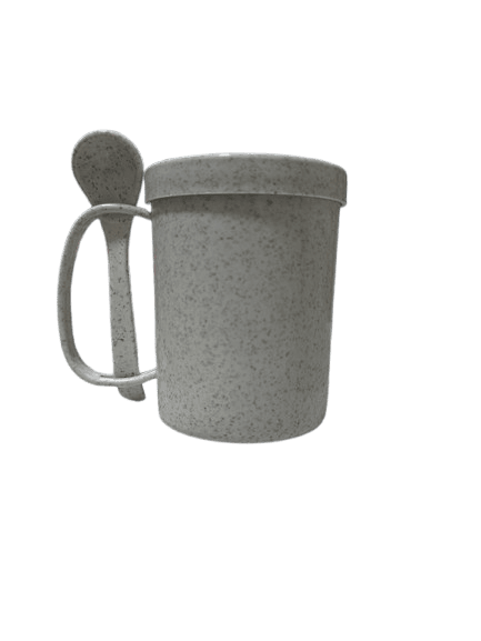 Caneca Fibra de Arroz com Tampa