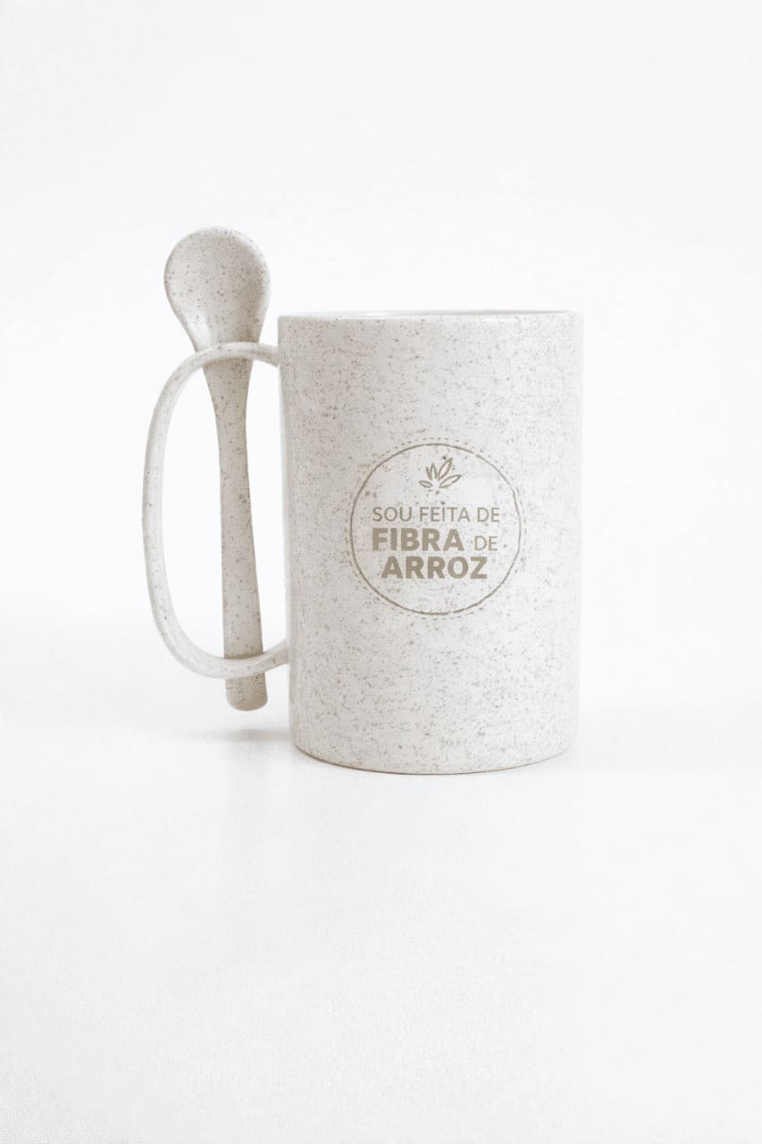 Caneca de Fibra de Arroz 350 ml