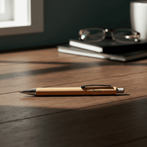 Caneta com Fibra de Bambu Long