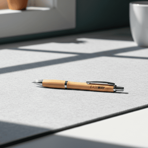 Caneta Ecológica com detalhe em metal