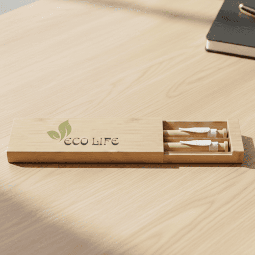 Conjunto Caneta e Lapiseira de Bambu