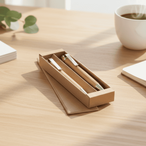 Conjunto Caneta touch e Lapiseira bambu