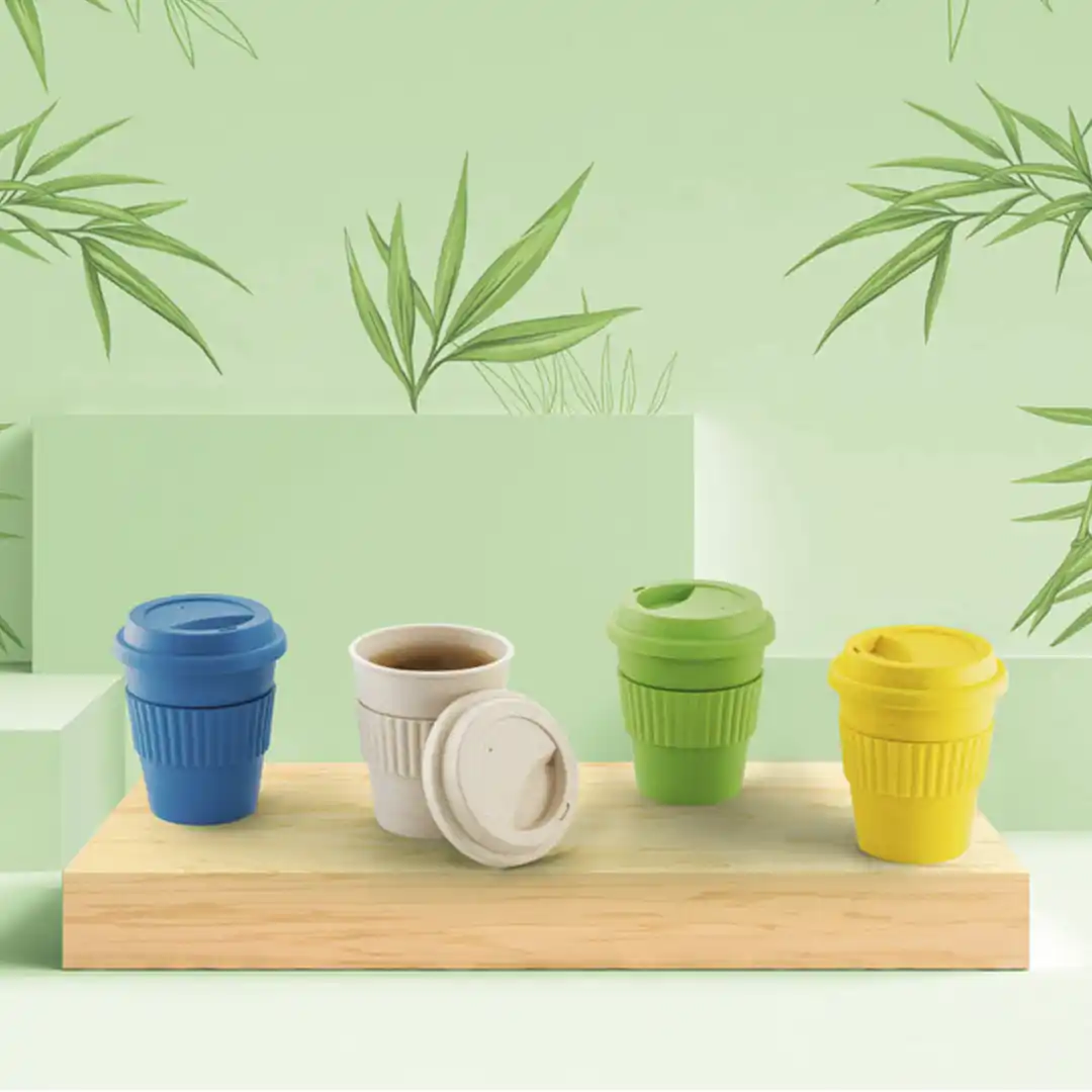 Copo de viagem em fibra de bambu