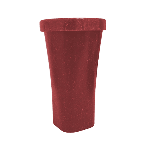 Copo fibra de Madeira Vermelho