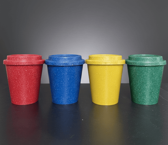 Copo Viagem Fibra de Madeira 350 ml