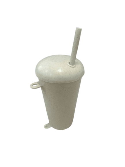 Copo Fibra de Bambu 500 ml Tampa e Canudo