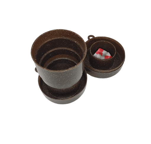 Copo Dobrável Retrátil de Coco