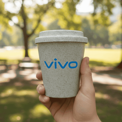 Copo de Viagem Fibra de Arroz 350 ml