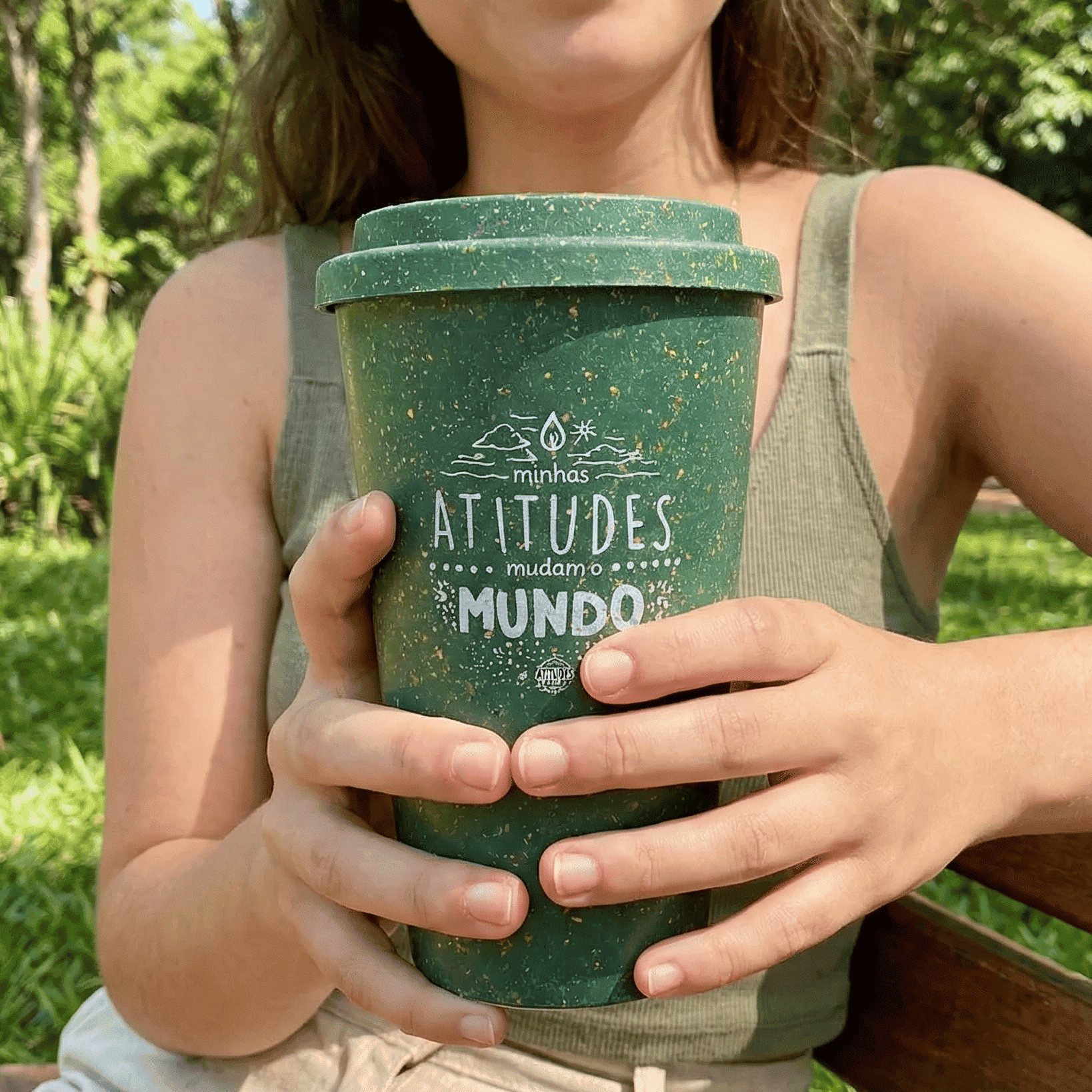 Copo de Viagem de Madeira 500 ml