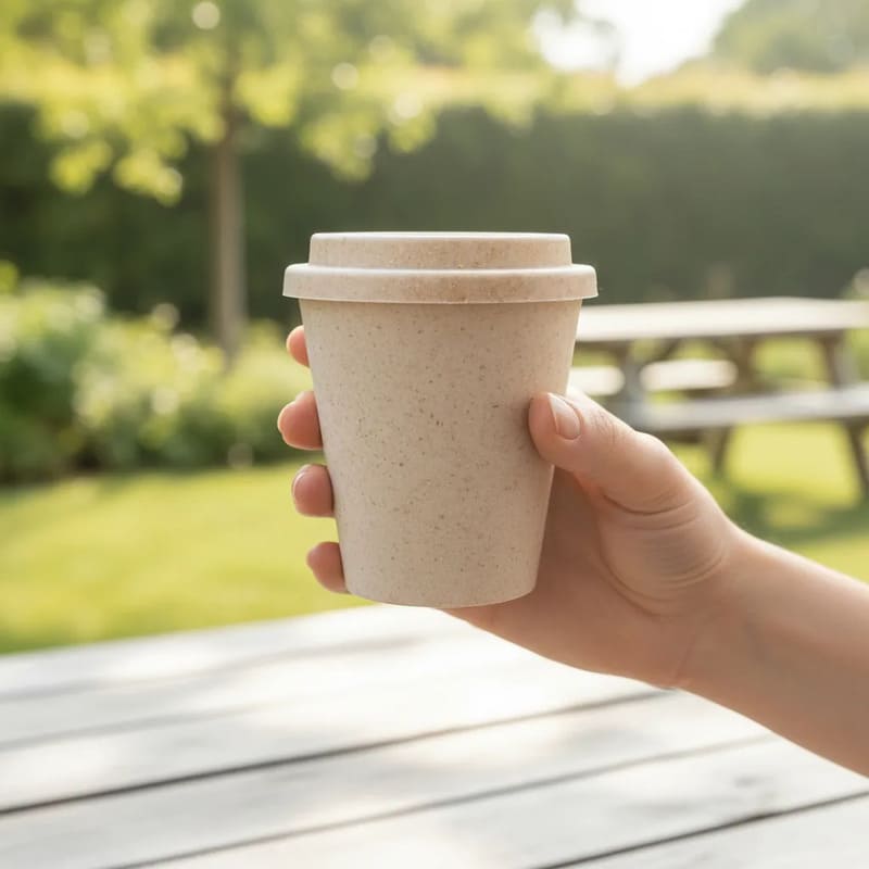 Copo de Viagem Fibra de Bambu 350 ml