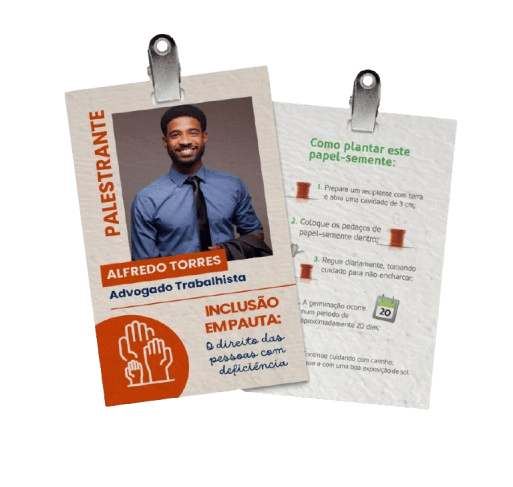 Crachá Papel Semente Furo Jacaré