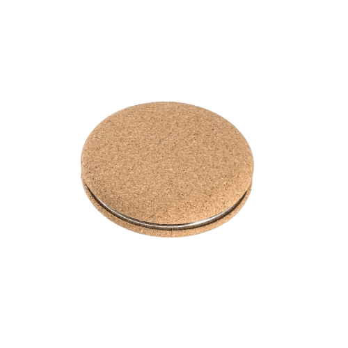 Espelho de bolso duplo em cortiça