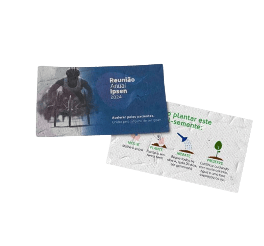 Cartão 5x9 cm Papel Semente