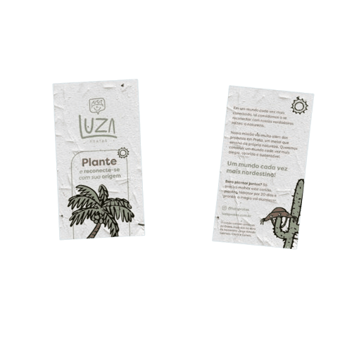 Cartão 5x9 cm Papel Semente