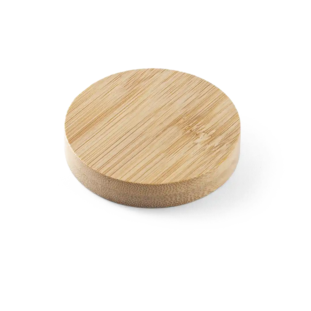 Porta copos em bambu com descapsulador e parte magnética