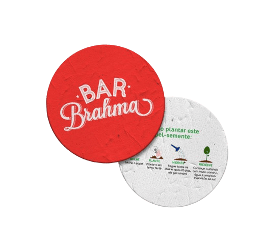 Porta Copos Papel Semente