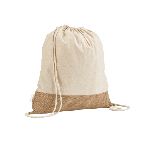 Sacola tipo mochila em 70% algodão