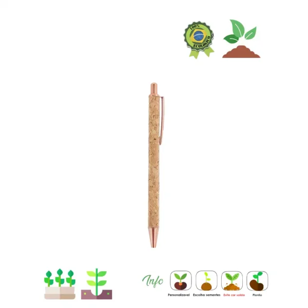CANETA ECOLOGICA FEITA DE CORTIÇA 2