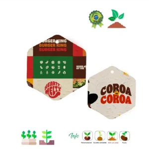 PAPEL SEMENTE FORMATO ESPECIAL HEXAGONAL 6X6 1